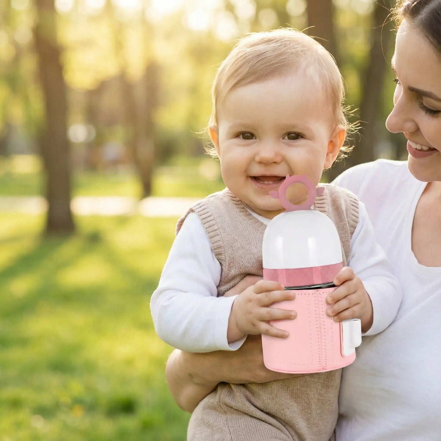 chauffe biberon nomade usb rose pour bebe