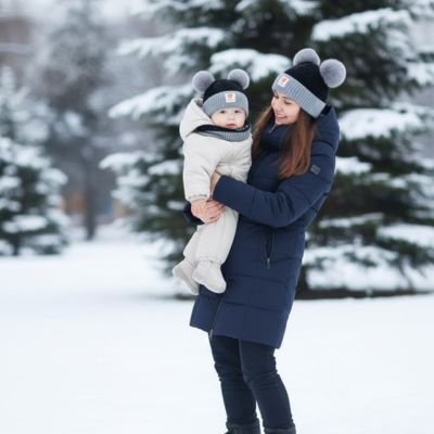Bonnet bebe gris confortable pour sorties bébé