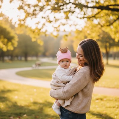 Bonnet bebe rose motif ours 