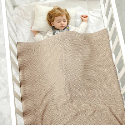couverture bebe beige ultra doux en coton