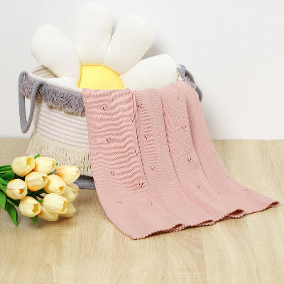 couverture bebe coton bio douce rose biologique