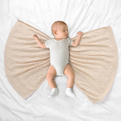 couverture bebe en couton douceur beige