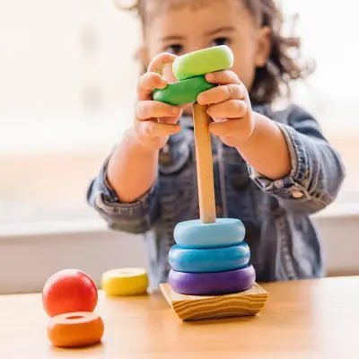 Jouets en Bois - WoodenToys™ - Tour arc - en - ciel - Le Royaume bébé