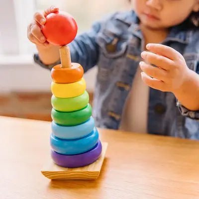 Jouets en Bois - WoodenToys™ - Tour arc - en - ciel - Le Royaume bébé