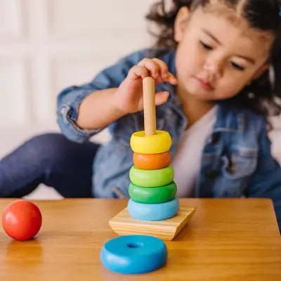 Jouets en Bois - WoodenToys™ - Tour arc - en - ciel - Le Royaume bébé