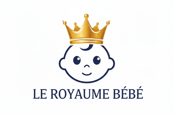 Logo Le royaume bebe avec couronne dore