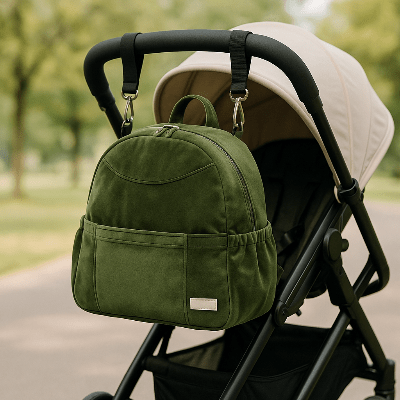 sac à dos à langer élégance velours